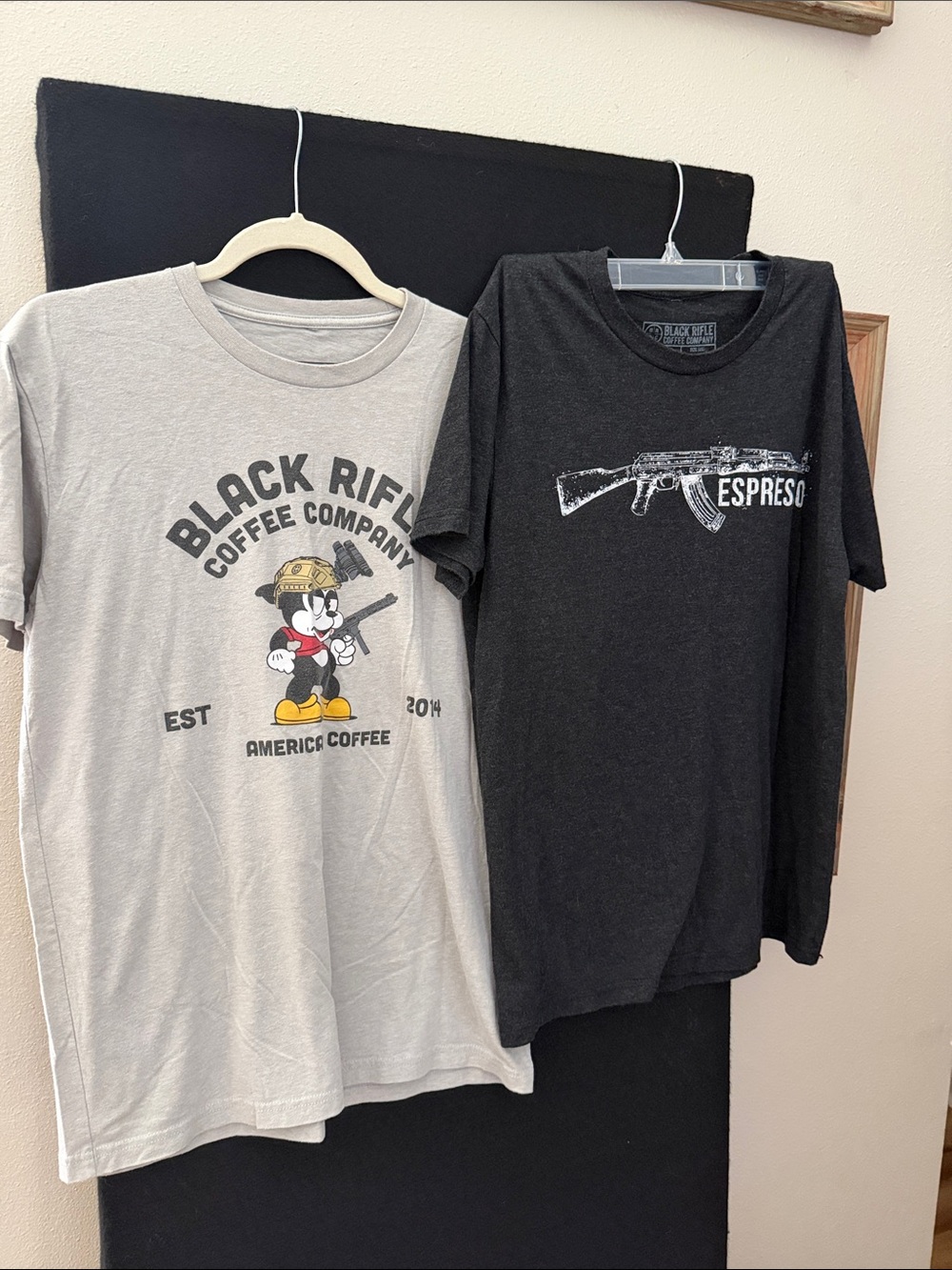 2 Men’s Gray& Black Graphic Tees